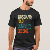 Mannen Camper Husband Pap Camping Legend  Fa T-shirt (Voorkant)