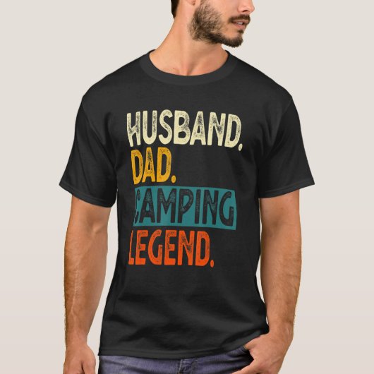 Mannen Camper Husband Pap Camping Legend  Fa T-shirt (Voorkant)