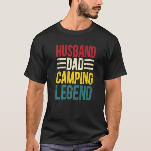 Mannen Camper Husband Pap Camping Legend  Fa T-shirt (Voorkant)