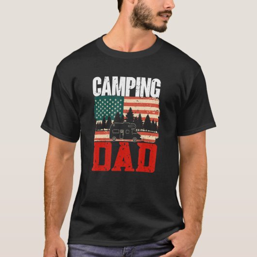 Mannen Camping Dad Camper Caravan Camping 12 T-shirt (Voorkant)