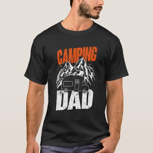 Mannen Camping Dad Camper Caravan Camping 1 T-shirt (Voorkant)