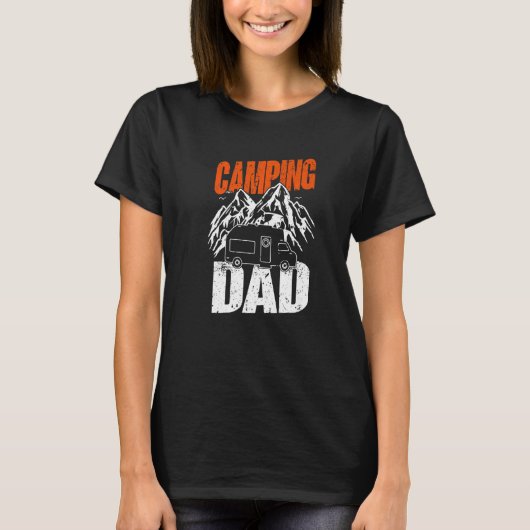 Mannen Camping Dad Camper Caravan Camping 1 T-shirt (Voorkant)