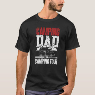 Mannen Camping Dad op Tour Camper Caravan Camping T-shirt