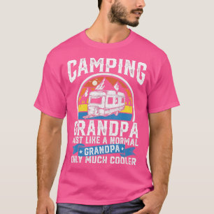 Mannen Camping Grandpa Funny Camper RV Retro Papa  T-shirt