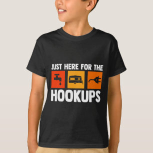 Mannen camping kampvuur kampeer leven bos kampeerd t-shirt