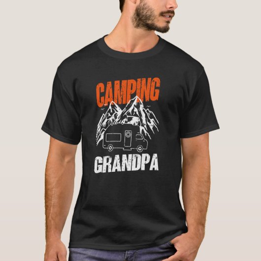 Mannen Camping Opa Camper Caravan Camping 8 T-shirt (Voorkant)