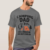 Mannen Camping Papa als een gewone pap T-shirt (Voorkant)