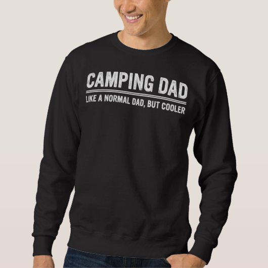 Mannen Camping papa als een normale vader, maar ko Trui (Voorkant)