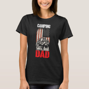 Mannen Camping Papa Camper Caravan Camping 9 T-shirt