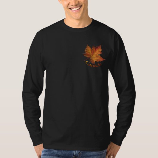 Mannen Canada Long Sleeve T-Shirt Canada Vlag Shir (Voorkant)
