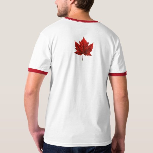 Mannen Canada T-Shirt Canada Flag Maple Leaf Shirt (Achterkant volledig)