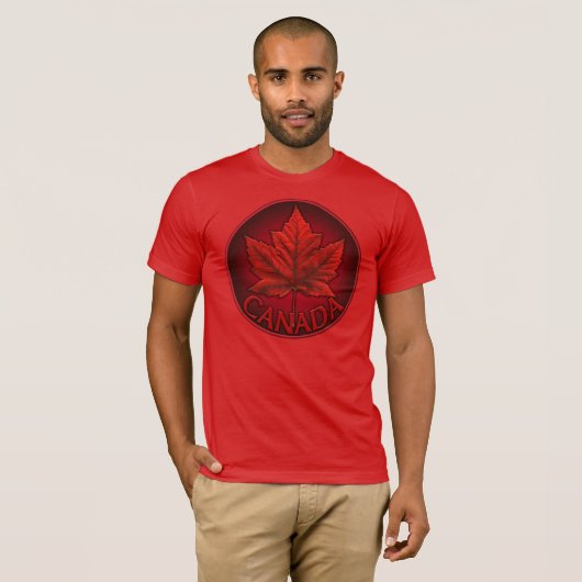 Mannen Canada T-shirts Trendy Souvenir Shirt (Voorkant volledig)