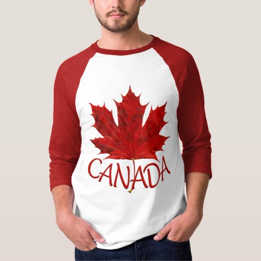 Mannen Canada Vlag Baseball Jersey Souvenir Shirt (Voorkant)
