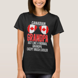 Mannen Canadese opa Canada Vlag zonnebril Fathe T-shirt
