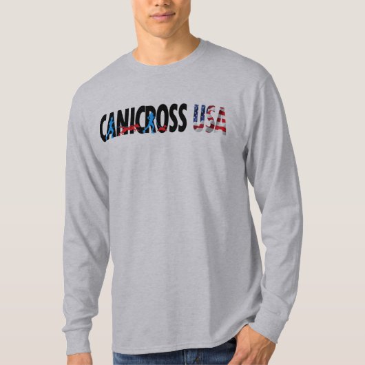 Mannen Canicross USA Long Sleeve T-Shirt (Voorkant)