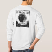 Mannen Canvas Henley Long Sleeve Shirt, White T-shirt (Achterkant)