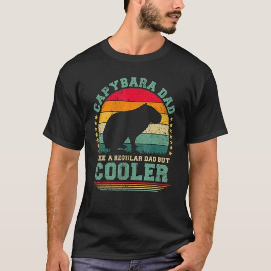Mannen capibara vader als een gewone vader, maar c t-shirt (Voorkant)