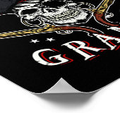 Mannen Captain Grampy Pirate Pet en Skull Boating Poster (Hoek)