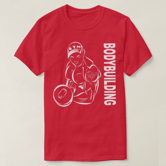 Mannen carrosserie blijft hongerige gymzaal t-shirt (Design voorkant)