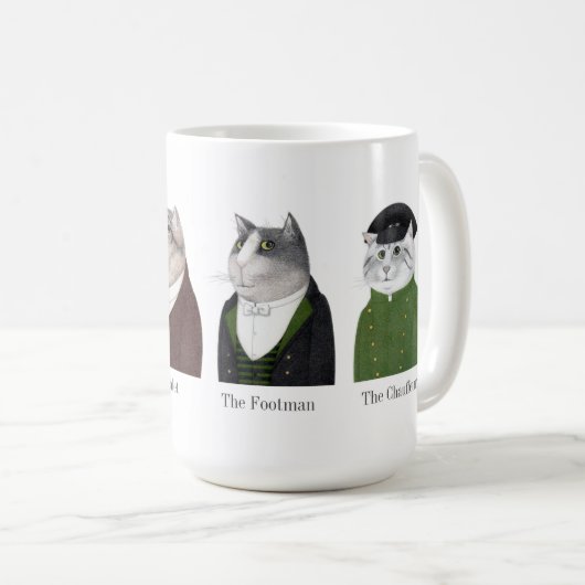 MANNEN CATS Tall White Mok + Tekst (Voorkant rechts)