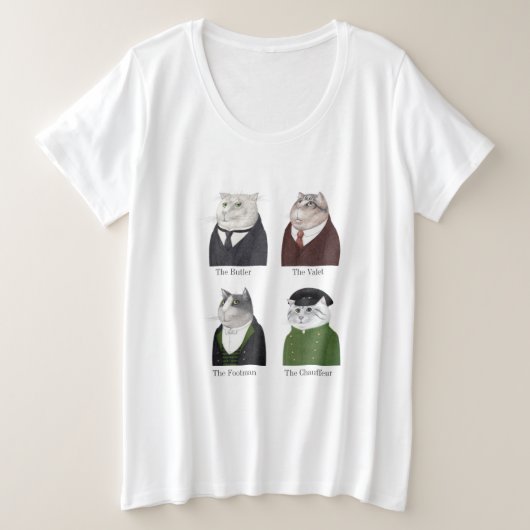 MANNEN CATS Vrouwen Plus Size T-shirt (Design voorkant)