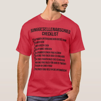 Mannen checklist voor nachtelijke controlesGroom T-shirt