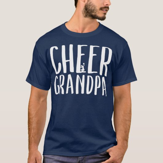 Mannen Cheer Grandpa Proud Papaw van Cheerleaders T-shirt (Voorkant)