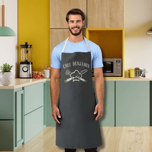 Mannen Chef Aangepaste Naam Koken Schort