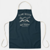 Mannen Chef Aangepaste Tekst en Naam Koken BBQ Sch Schort (Voorkant)