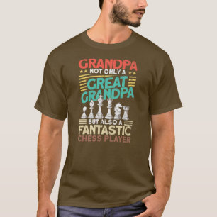 Mannen Chess Grandpa Player Chess Lover Chess T-shirt