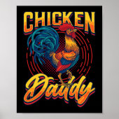 Mannen Chicken Papa Poster (Voorkant)