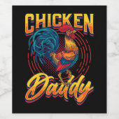 Mannen Chicken Papa Wijn Etiket (Enkel label)