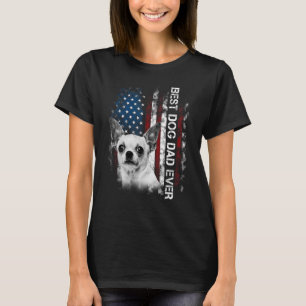 Mannen Chihuahua Papa  Amerikaanse vlag Vader s T-shirt