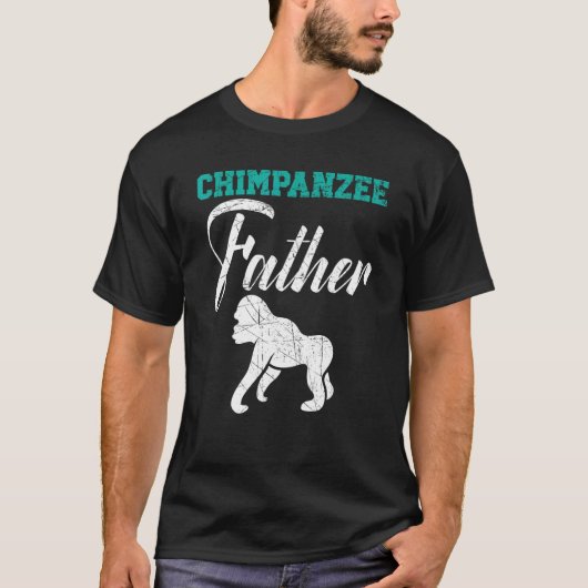 Mannen Chimpansee Vader Amini Wildlife Dierentuin T-shirt (Voorkant)