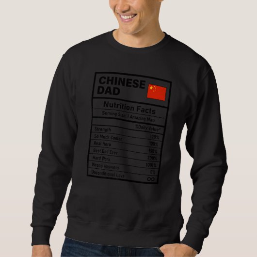 Mannen Chinese pap Nutrition Feit Vaderdag Nati Trui (Voorkant)