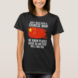 Mannen Chinese vlag China T-shirt