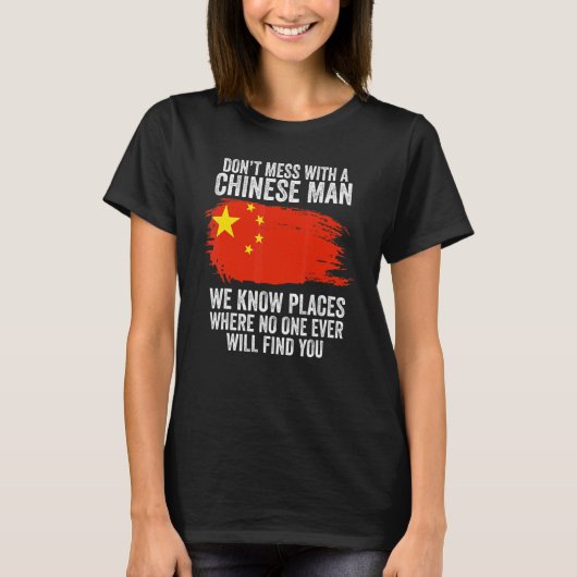 Mannen Chinese vlag China T-shirt (Voorkant)