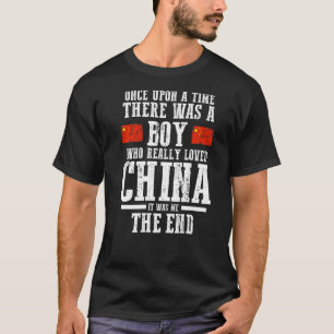 Mannen Chinese vlag T-shirt