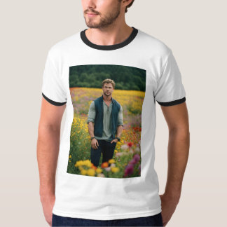 Mannen Chris Hemsworth Signature geborduurd T-shirt