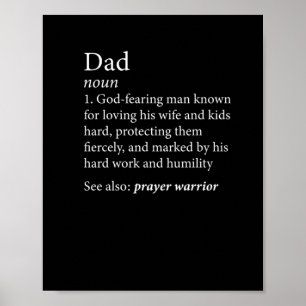 Mannen Christelijk Papa Definition Shirt Poster
