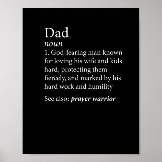 Mannen Christelijk Papa Definition Shirt Poster (Voorkant)