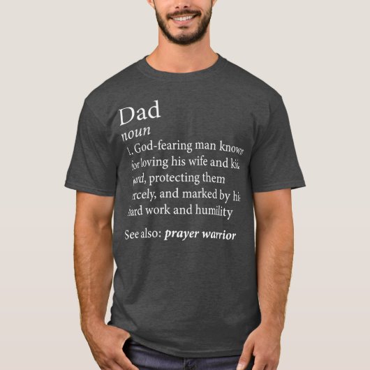 Mannen Christelijke Pap Definition Fathers Day T-shirt (Voorkant)