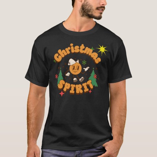Mannen Christmas Spirit T-shirt (Voorkant)