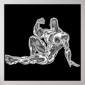 Mannen Chrome Bodybuilder Poster (Voorkant)