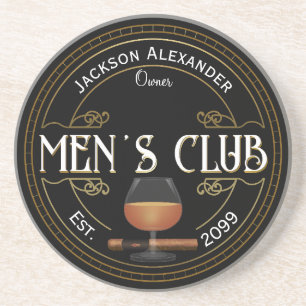 Mannen Cigar en Drink Club Onderzetters