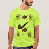 Mannen Cigar t-shirt met lange mouw wit hem (Voorkant)