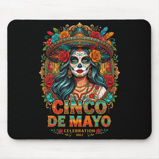 Mannen Cinco De Mayo 1862 Feest Hispanic Dag Van Muismat (Voorkant)