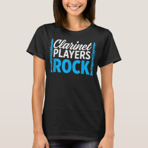 Mannen Clarinet Players Rock Funny Clarinet Player T-shirt