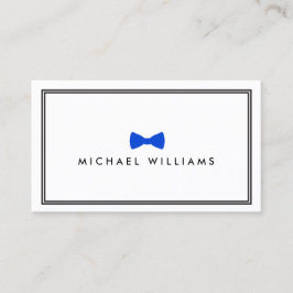 Mannen Classic Bow Stropdas Logo - Blauw en Wit Visitekaartje