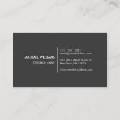 Mannen Classic Bow Stropdas Logo - Zwart en Wit Visitekaartje (Achterkant)